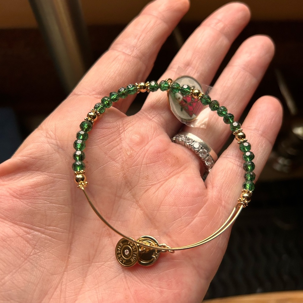 Alex and Ani Green and Gold Snoopy bracelets - Picture 7 of 8